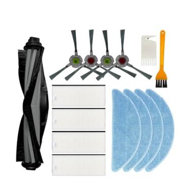 Imagem de Kit de peças de reposição compatível com o aspirador robô Yeedi K650 - Escova principal, escova lateral, filtro HEPA e pano de limpeza.(Set B)