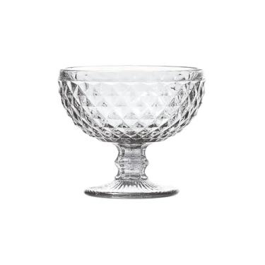 Imagem de Conjunto 6 Taças de Sobremesa Bico de Abacaxi, Vidro, 300ml, 10,5cm Altura, Design Português Clássico