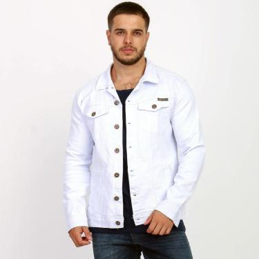Imagem de Jaqueta Masculina Sarja Branca Destroyed Jeans Slim Masculina Austin Club-Masculino