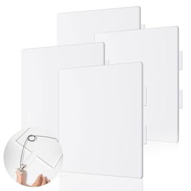 Imagem de Morvat Painel de acesso de mola ajustável, serve para 20 x 20 x 30 cm, para teto e drywall, plástico ABS durável resistente e fácil instalação, placa de cobertura de orifício de parede para