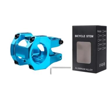 Imagem de Mesa de guidão de MTB em liga de alumínio, 35/45mm, nas cores preto, vermelho, azul e roxo. Ideal para bicicletas de estrada e mountain bikes.(35mm-Blue)