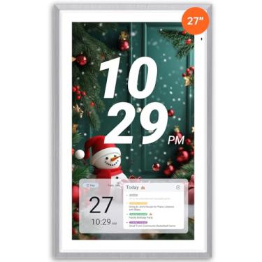 Imagem de ApoloSign Calendário digital: calendário eletrônico, tela sensível ao toque inteligente para gráfico de tarefas, agenda familiar, suporta todos os aplicativos via Google Play (cinza, 68.6 cm)