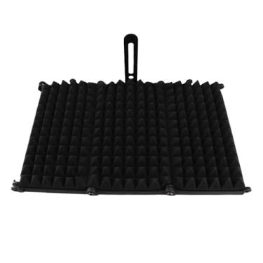 Imagem de Eujgoov Placa de Absorção de Som de Microfone Portátil, Tampa de Isolamento de 3 Painéis Com ângulos Ajustáveis ​​para Gravação de Podcasts de Estúdio, Transmissão de Canto, Material ABS + Esponja,