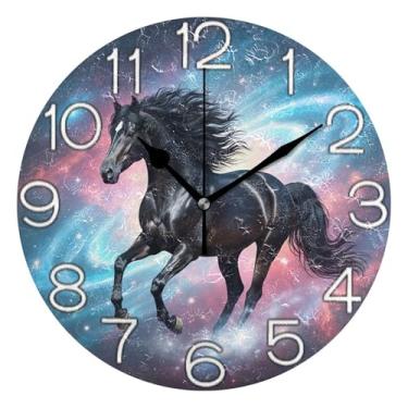 Imagem de GAIGEO Relógio de parede analógico decorativo relógio de cozinha bonito operado por bateria silencioso, decoração de sala de estar, arte moderna, número de relógio branco com Kedu, 25 cm, ponteiros