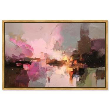 Imagem de Arte de parede rosa Creamy Rose Palette III impressão em tela rosa por Art Remedy, moldura dourada, 76 x 50 cm