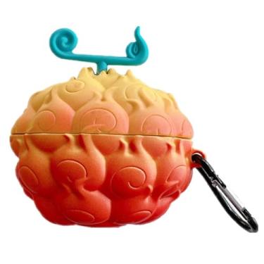 Imagem de Capa de fone de ouvido para Airpods 3, capa protetora de silicone 3D interessante anime estilo fruta diabo capa para fones de ouvido para Airpods 3