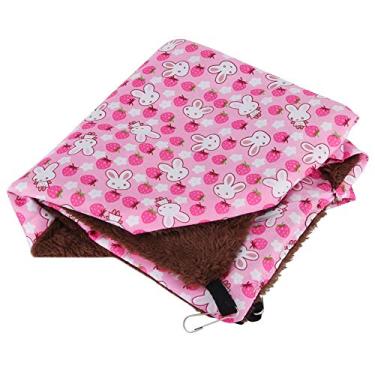 Imagem de Acouto Cama de Rede Rosa Aconchegante de Camada Dupla - Saco de Dormir Versátil Pequenos Animais de Estimação e Pássaros - Ninho Pendurado para Animais de Estimação Macio, Durável e Elegante,