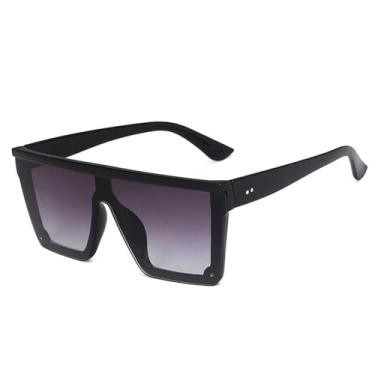 Imagem de Óculos de Sol Monobloco com Lentes Degradê em Cores Candy para Esportes ao Ar Livre, Corrida e Ciclismo, Cinza Degradê