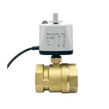 Imagem de Válvula esférica motorizada 1/5.1 cm 3/10.2 cm 2.5 cm 1-1/10.2 cm 1-1/5.1 cm 5.1 cm 2.5 cm 1-1/5.1 cm 5.1 cm válvula de esfera motorizada com interruptor manual, controle de 2 fios, válvula de esfera
