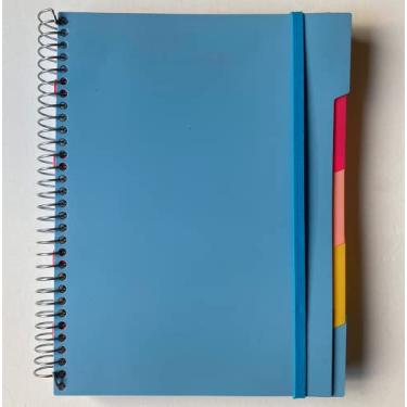 Imagem de Confetti - Caderno com divisórias Cos 160 Folhas Pautado Capa Azul