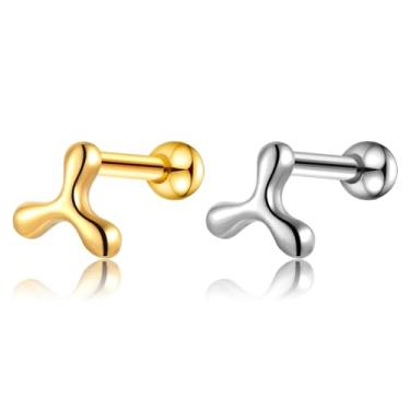 Imagem de LOMISS PIERCING BARBELL AÇO CIRÚRGICO PVD TRÊS LADOS 1,2X8 (AÇO)