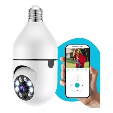 Imagem de Visão Noturna Clara e Detalhada: Câmera IP Giratória Wifi Lâmpada para