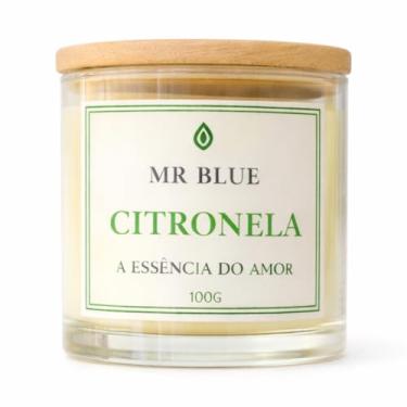 Imagem de Vela Aromática MR Blue Cera de Coco - Citronela 100g