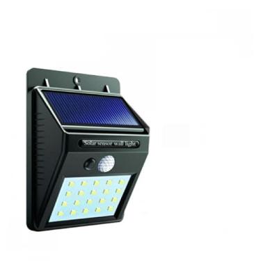 Imagem de Luminária Solar com Sensor de Movimento, 30 LEDs, Painel Solar 0.55W, Bateria Lítio 3.7V 1200mAH, Iluminação Externa