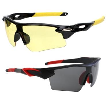 Imagem de Kit 2 Óculos Esportivo De Sol Corrida Ciclismo Trilha BMX Bicicross MTB Proteção UV 400