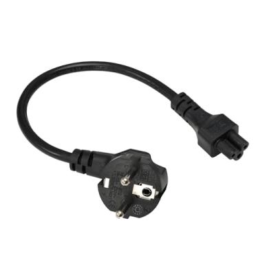 Imagem de Cabo de extensão IEC C5 Plug to Europe Schuko CEE 7/7 para impressora, computadores, TVs, monitores e projetor (30 cm/0,98 pés)