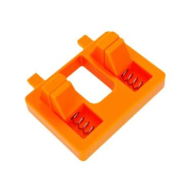 Imagem de KiBcsLic Suporte de fixação para soldagem de fios elétricos, versátil, com grampo para estação de solda, ideal para oficinas e projetos de bricolagem, Laranja