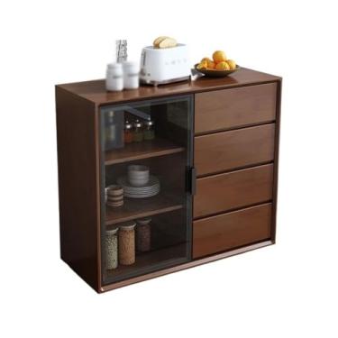 Imagem de Armário buffet moderno simples madeira maciça aparador de jantar sala de estar parede armário de chá casa cozinha armazenamento armário aparador (B)