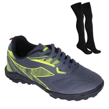 Imagem de Kit Chuteira Society Diadora Torneo Infantil + Me-Masculino