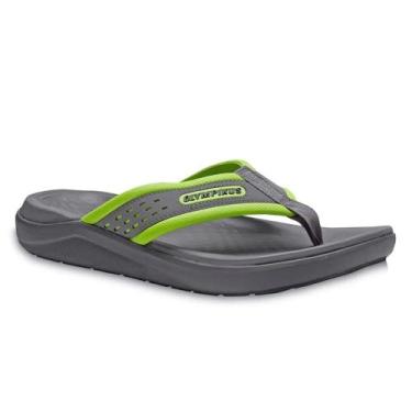 Imagem de Chinelo Olympikus 921 Masculino, Grafite, Verde, 41-42