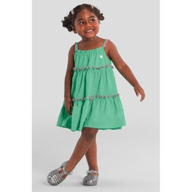 Imagem de Vestido infantil menina com pompom Brandili-Feminino