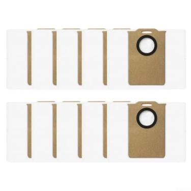 Imagem de 10 sacos de pó para acessórios de aspirador de pó robô Uninell UR3, não tecido derretido 3,5 litros saco de pó de grande capacidade, esvaziamento automático de peças de reposição (10 peças)
