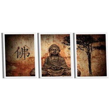 Imagem de Conjunto De Quadros Trio Buddha Statue Wall -- Br Artes
