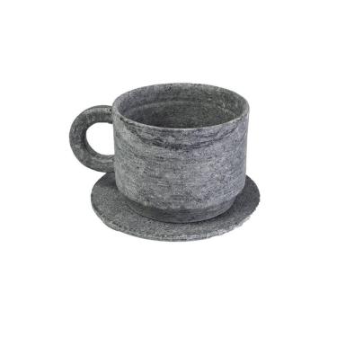 Imagem de Xícara De Chá Com Pires Em Pedra Sabão Servir Decorar 200ml