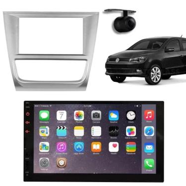 Imagem de Central Multimídia 2 Din Mp5 Gol G6 Câmera Moldura Tela Prata