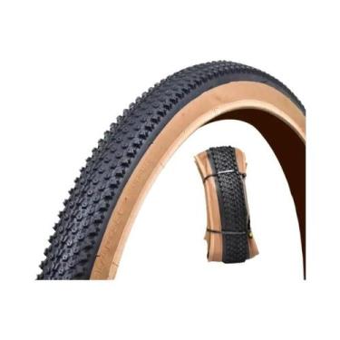 Imagem de Pneu De Bicicleta MTB Gravel Dobrável Preto/Amarelo 60TPI 26 27.5 29 P