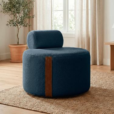 Imagem de Poltrona Decorativa Orgânica Erica Luxo Sala Bouclê Moderna