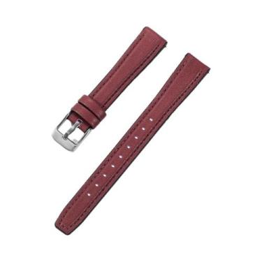 Imagem de Pulseira De Relógio Feminina Ultrafina De Couro Bovino 10mm 12mm Fina 