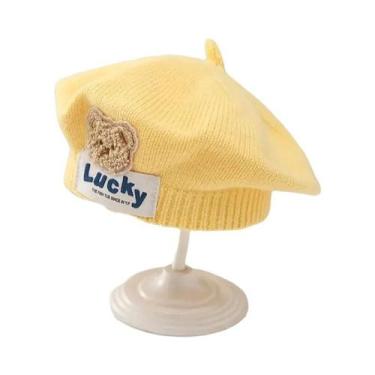 Imagem de Gorro De Inverno Quente Para Meninas Bebês, Chapéu De Malha Com Flor, 