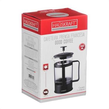 Imagem de Cafeteira Prensa Francesa 350ml Chá Leite Capuccino Cremeira - Preto -