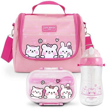 Imagem de Kit Infantil 3pçs - Bolsa Térmica, Pote P/ Lanche 400ml E Garrafa 460ml