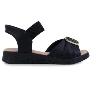 Imagem de Sandalia Feminina Piccadilly Slipfit Anabela Preto 535044-06-Feminino