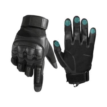 Imagem de Luvas Táticas Com Tela Sensível Ao Toque Em Couro PU Para Ciclismo, Ca