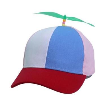 Imagem de Boné Snapback Com Hélice De Helicóptero E Libélula Arco-Íris, Boné Div