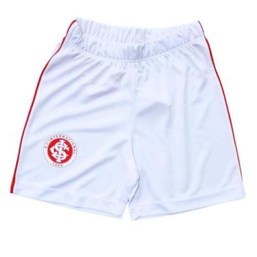 Imagem de Shorts Internacional Infantil Juvenil Branco Oficial, Tam 1