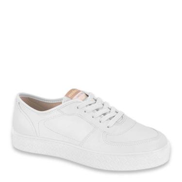 Imagem de Tênis Casual Feminino Moleca Confortável Básico 5712.333 - Branco Napa - 37-Feminino