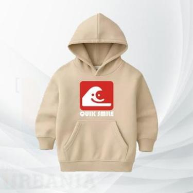 Imagem de Moletom Infantil Premium Quik Smile Moleton estampado Menino Menina Inverno Blusão Casaco de frio-Unissex