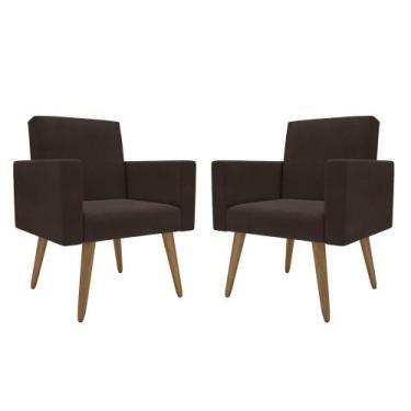 Imagem de Kit 2 Poltronas para Sala de Estar e Recepção Lina - Móveis Mafer, Mar