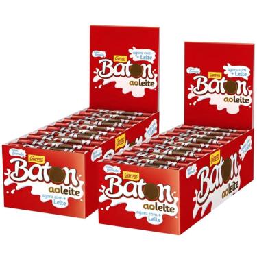 Imagem de Kit 2 Chocolate Baton Ao Leite 16g Display Caixa 30 Unidades Garoto