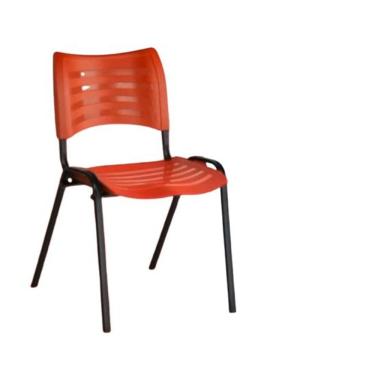 Imagem de cadeiras iso fixa desmontável empilhavel - recepção - sala de espera - cor vermelho