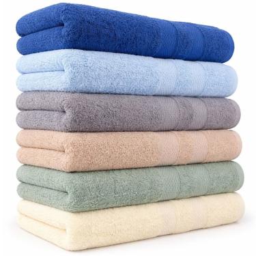 Imagem de Kit 6 Toalha De Banho Isa Premium 80x150 Super Grossa Linha Hotel 450g/m²