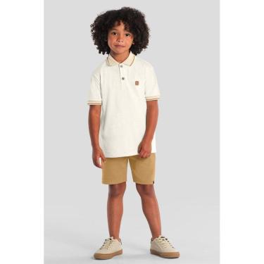 Imagem de Camisa polo infantil menino em piquet linho Mundi