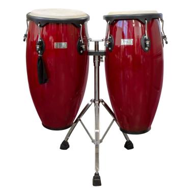 Imagem de Par de Congas 11 e 12 Vermelha com Suporte New York