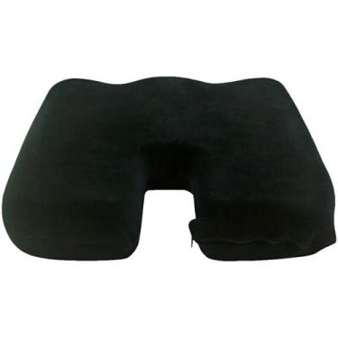 Imagem de Almofada Protetor Cóccix Preta 40X35X9cm - unidade - Perfetto