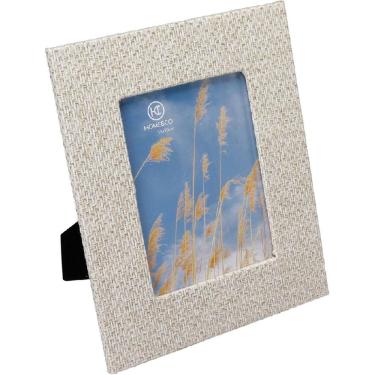 Imagem de PORTA RETRATOS 15X20 HOME&CO LINHO 30x25cm MARFIM PAINEL QUADRO PARA FOTOS
