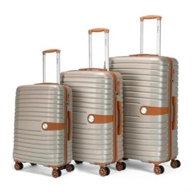 Imagem de Kit 3 Malas De Viagem Anac Puxador Rodinha 360 Bordo Cadeado TSA-Unissex
